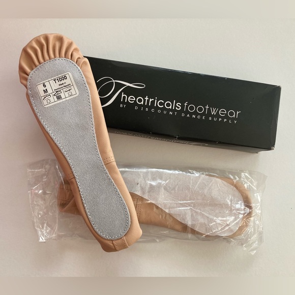 Theatricals Footwear | NEW Pink Full Sole Ballet Shoes T1000 6M - Picture 3 of 5
